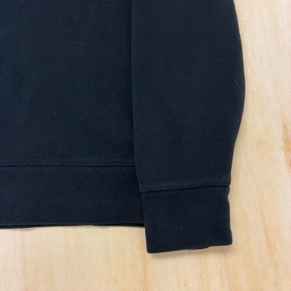 Banana Republic Sweatshirt Mens XL Black Fleece 1/4 Zip Mock Neck Pullover Logo